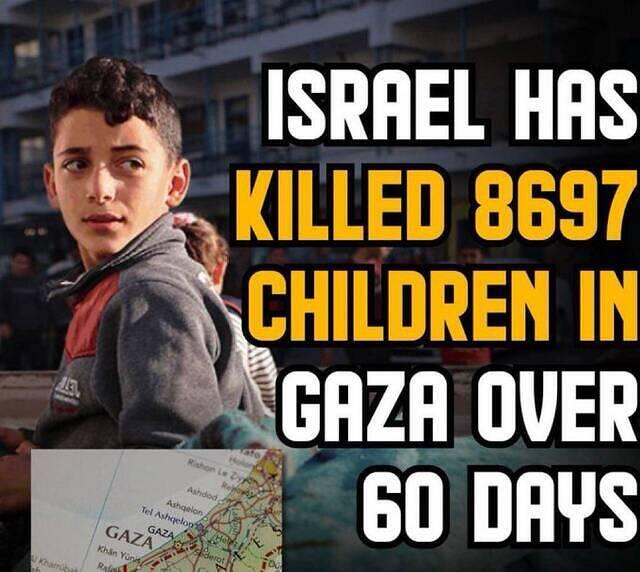 Israel has killed 8697 children