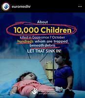 10,000 children killed since Oct. 7th